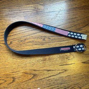 Kids Vineyard Vines Belt Colorful Canvas Patchwork Brass Buckle Size Small